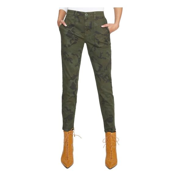 SANCTUARY Denim - SANCTUARY Womens Green Zippered Pocketed Ankle Skinny Jeans 24